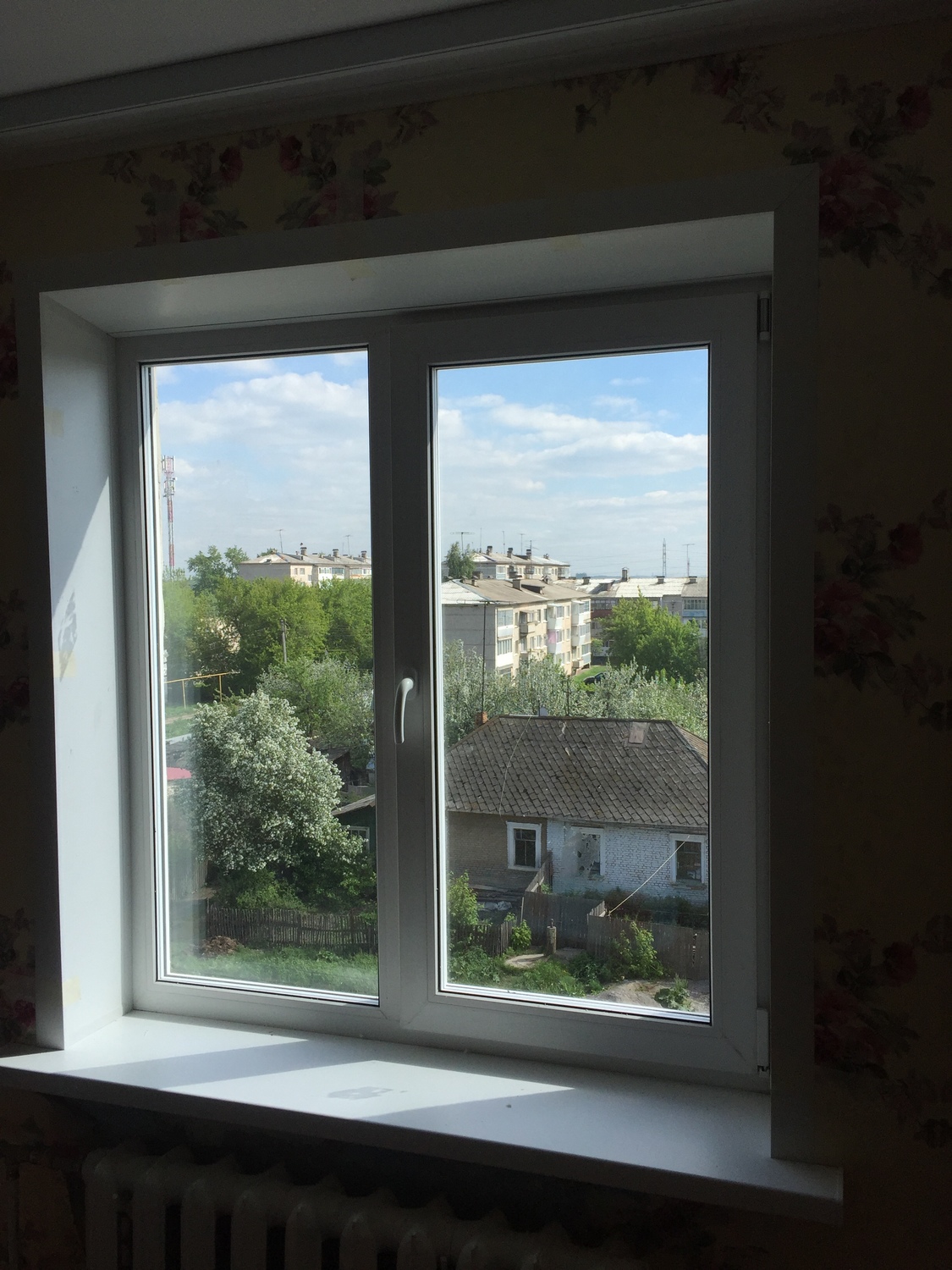 Окно 1300*1300 кирпичный дом 